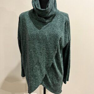 Jenny Boston Cowl Neck Tunic - Forest Green - Size S/M